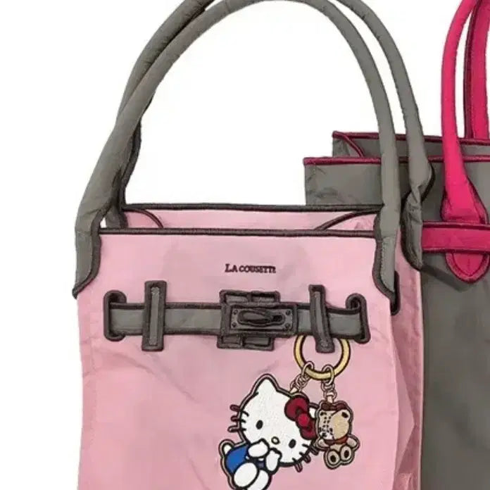 [BUNJANG] LA COUSETTE Hello Kitty SS Size Eco Bag Pink / [정품] 라쿠제트 헬로 키티 키링 에코백 핑크 SS 사이즈 새상품