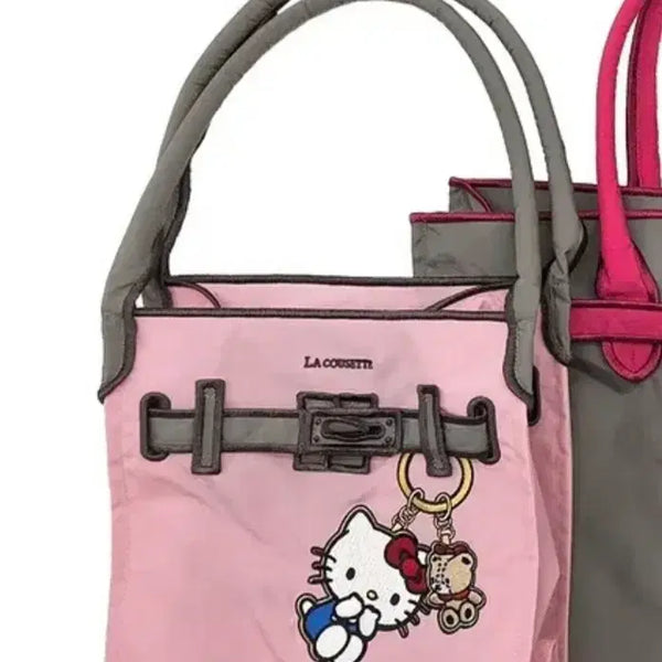 [BUNJANG] LA COUSETTE Hello Kitty SS Size Eco Bag Pink / [정품] 라쿠제트 헬로 키티 키링 에코백 핑크 SS 사이즈 새상품