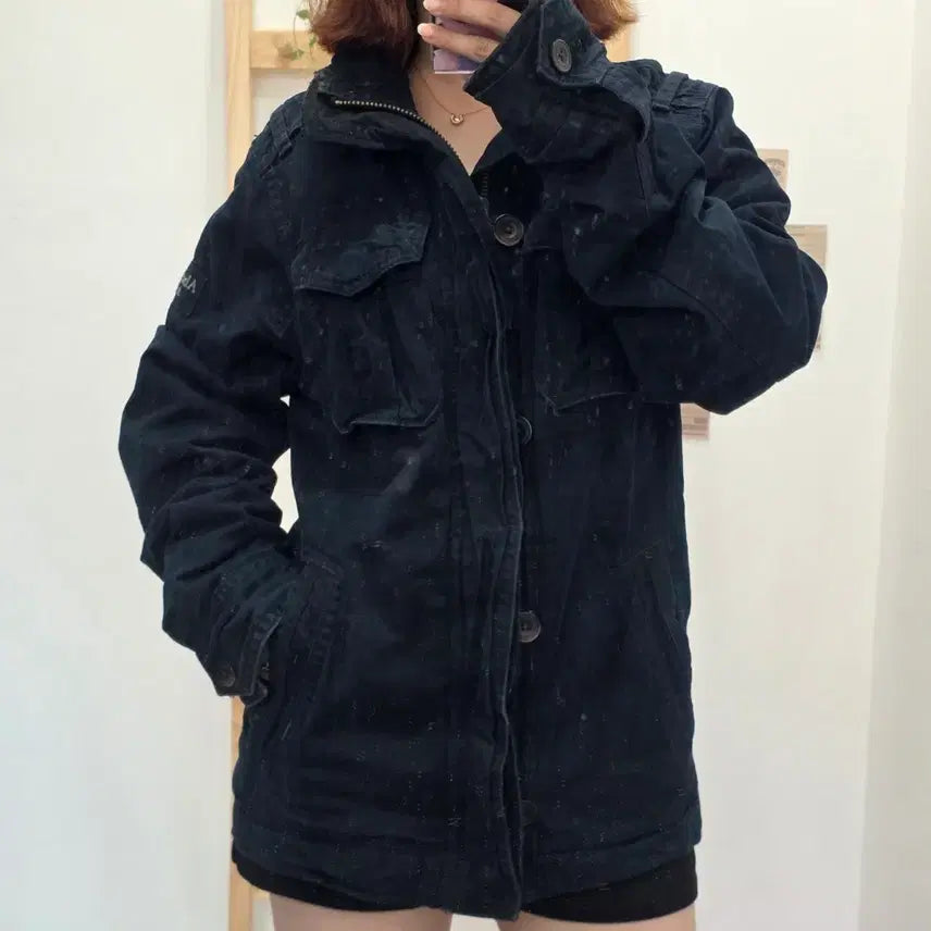 [BUNJANG] Abercrombie & Fitch Navy Field Jacket - Size M / [프립]M/아베크롬비 야상자켓 네이비