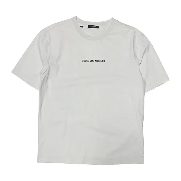 [BUNJANG] Guess Embroidered Logo Short Sleeve T-Shirt / 게스 엠보 로고 반팔 티셔츠