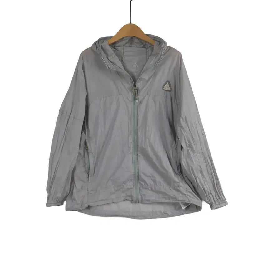[BUNJANG] 8seconds Cropped Windbreaker Silver-Grey Zip-Up (Size M) / 8SECONDS 에잇세컨즈 크롭 바람막이 M 실버그레이 집업