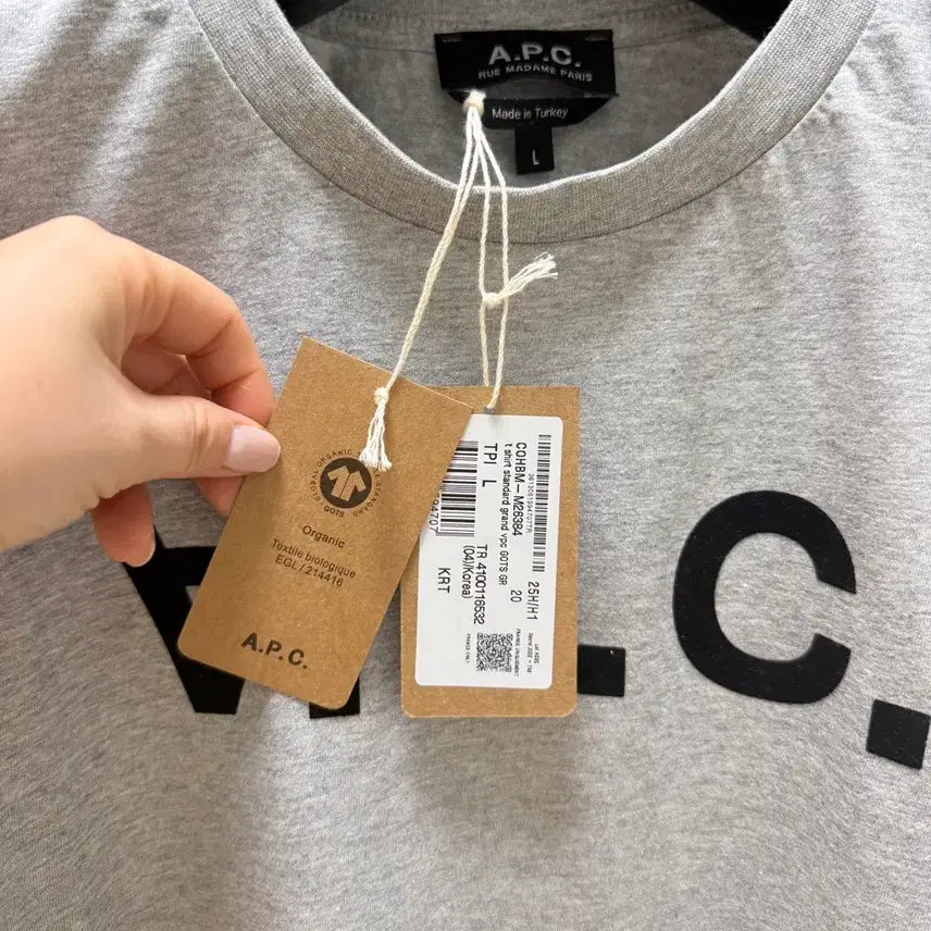 [BUNJANG] A.P.C. VPC Logo T-Shirt Grey / APC VPC 로고 반팔티 그레이 새상품 - 병행수입 정품