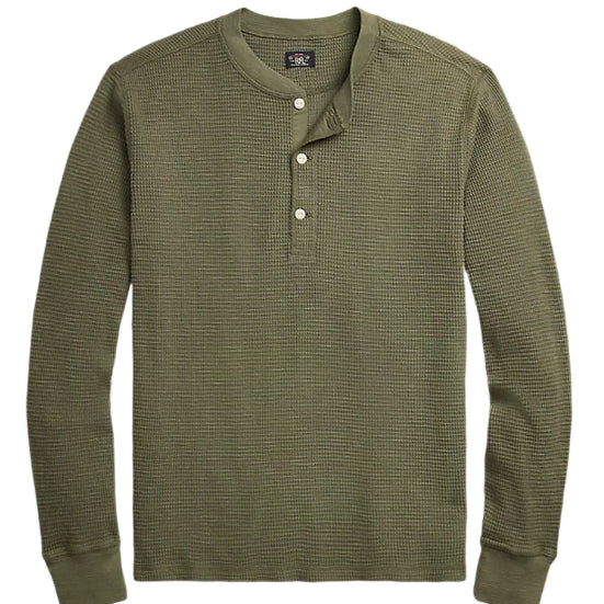 [BUNJANG] RRL Double RL Olive Henley Neck Shirt XL / RRL 더블알엘 헨리넥 셔츠 올리브 XL