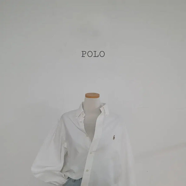 [BUNJANG] Polo Ralph Lauren Oxford Shirt White S / No.26062403 폴로 랄프로렌 옥스포드 셔츠 화이트