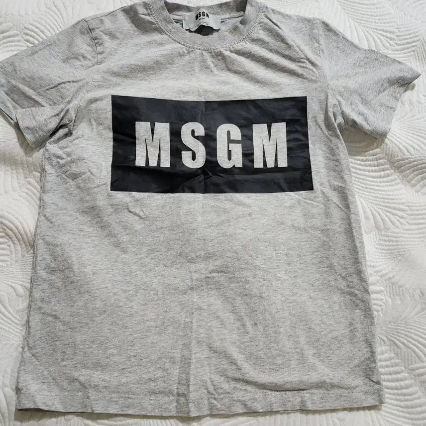 [BUNJANG] MSGM Kids Logo T-Shirt - Gray / msgm티셔츠 키즈 가능
