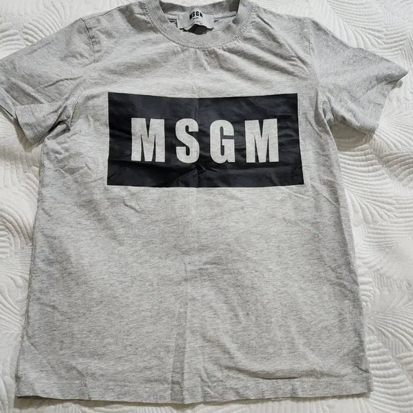 [BUNJANG] MSGM Kids Logo T-Shirt - Gray / msgm티셔츠 키즈 가능