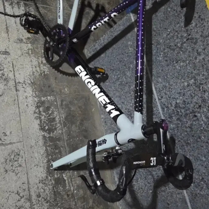 [BUNJANG] Engine11 Critelli Eggplant Frame Set Bicycle / 엔진11 크릿디 애그플랜트 반차(무하자급)