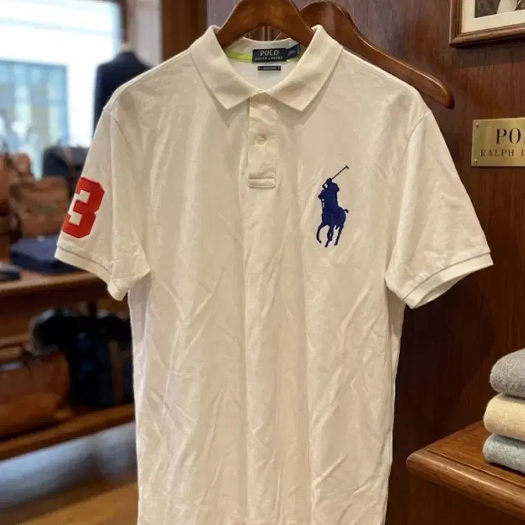 [BUNJANG] Polo Ralph Lauren White Big Pony Polo Shirt Custom Fit XL / 폴로 신형 화이트 빅포니 pk 카라티