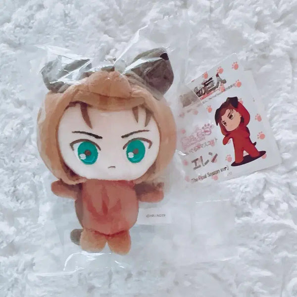 [BUNJANG] Attack on Titan Eren Yeager Plush Keychain / 미개봉) 진격의거인 애니마루코 에렌 예거 누이 인형 키링 엘뭉이 갈뭉이