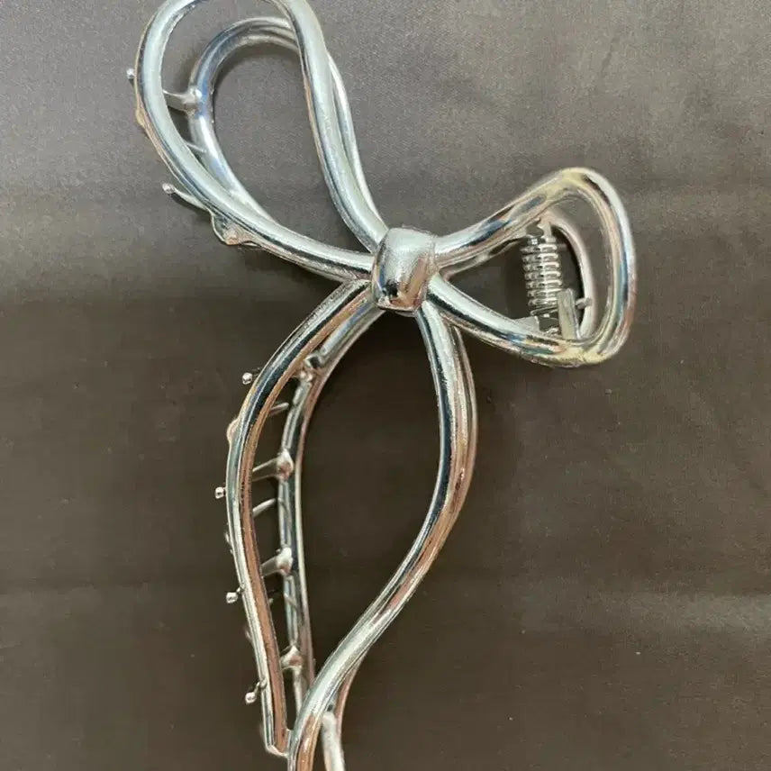 [BUNJANG] Metal Ribbon Hair Clip / 메탈 리본 집게핀