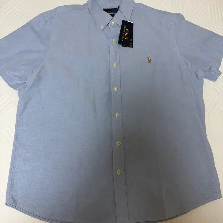 [BUNJANG] Polo Ralph Lauren Men's Short Sleeve Shirt - Sky Blue / (당일발송) 새상품/ 정품 폴로 반발 셔츠
