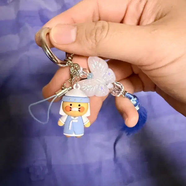 [BUNJANG] Kakao Friends Chun-Sik Butterfly & Tassel Charm / 귀여운 캐릭터 카카오프렌즈 춘식이 키링 나비 술 장식