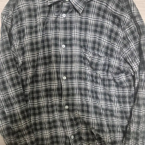 [BUNJANG] Polierter Contre Check Shirt Washed Black Size 3 / 3) 폴리테루 컨트르체크셔츠 워시드 블랙 3사이즈