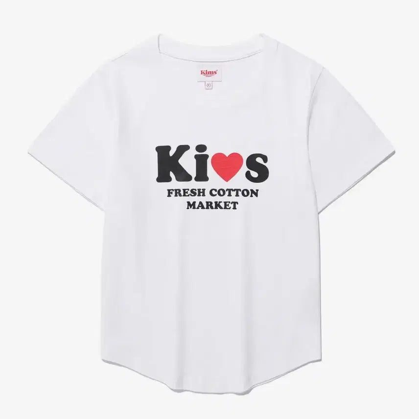 [BUNJANG] Kims Fresh Cotton Market Short Sleeve T-Shirt / 킴스 프레시 코튼 마켓 반팔 티셔츠