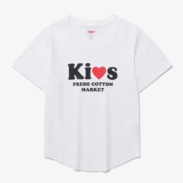 [BUNJANG] Kims Fresh Cotton Market Short Sleeve T-Shirt / 킴스 프레시 코튼 마켓 반팔 티셔츠