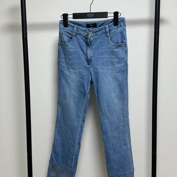 [BUNJANG] OZSECON Crochet Denim Pants / 22년 한섬 오즈세컨 크로셰 데님 팬츠