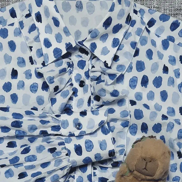 [BUNJANG] NARACAMICIE Frill Dot Blouse / [ITALY/55] NARACAMICIE 프릴 도트 블라우스