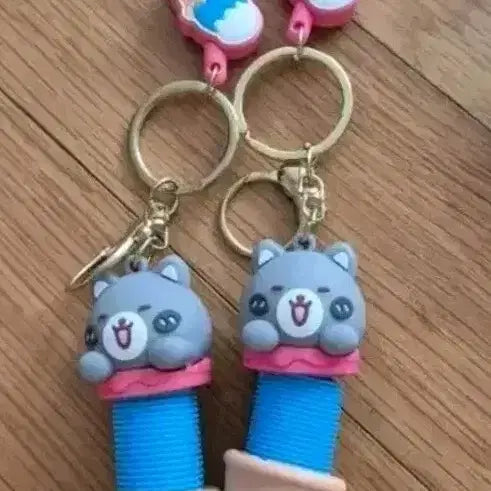 [BUNJANG] Bear Ice Cream Keychain Set (2 pcs) / 곰돌이 아이스크림 키링 2개 세트