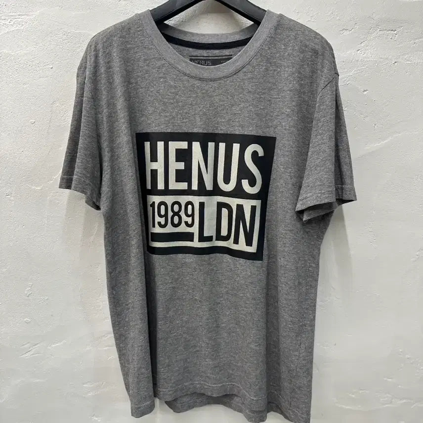 [BUNJANG] Hennus Women's Grey Short-Sleeve T-Shirt Size 100 / 헤누스 여 티셔츠 그레이/반팔 100