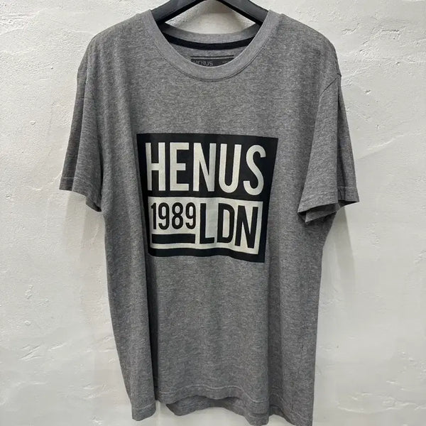 [BUNJANG] Hennus Women's Grey Short-Sleeve T-Shirt Size 100 / 헤누스 여 티셔츠 그레이/반팔 100