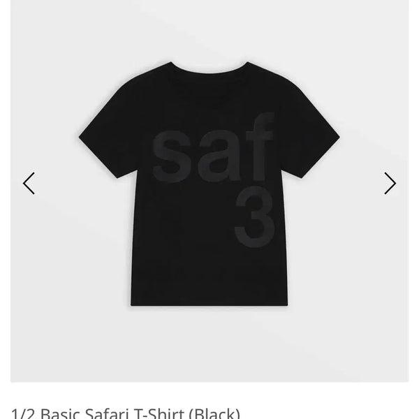 [BUNJANG] Safarisport Basic Safari T-Shirt (Black) / 사파리스팟 1/2 Basic Safari T-Shirt (Black)