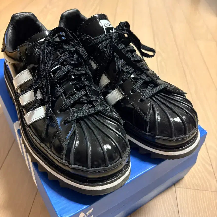 [BUNJANG] Clat Superstar Black Sneakers (Size 255) / 클랏 슈퍼스타 블랙 255