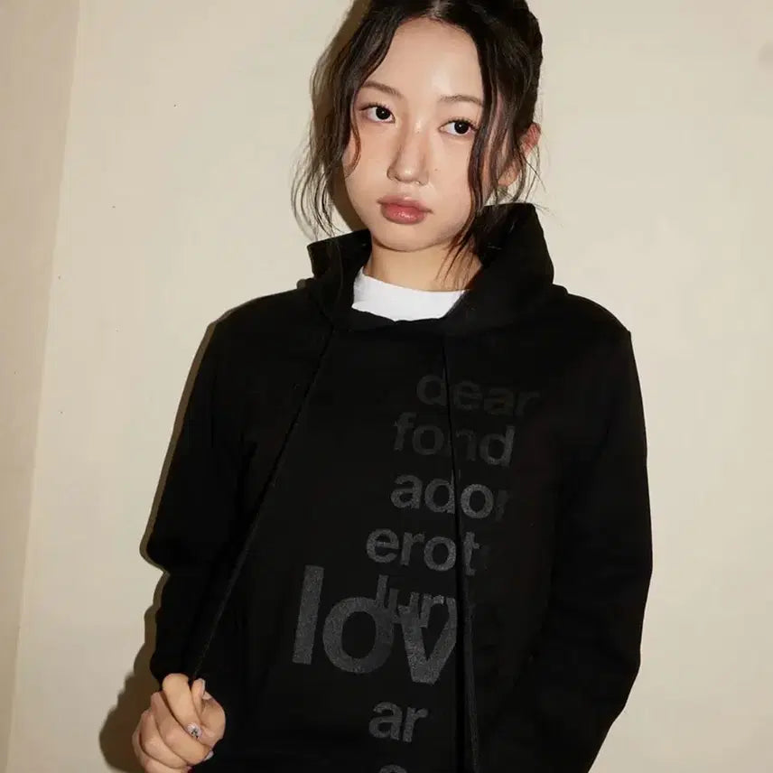 [BUNJANG] OFS Lettering Hoodie Black / 오피쉬 LETTERING HOODIE, BLACK