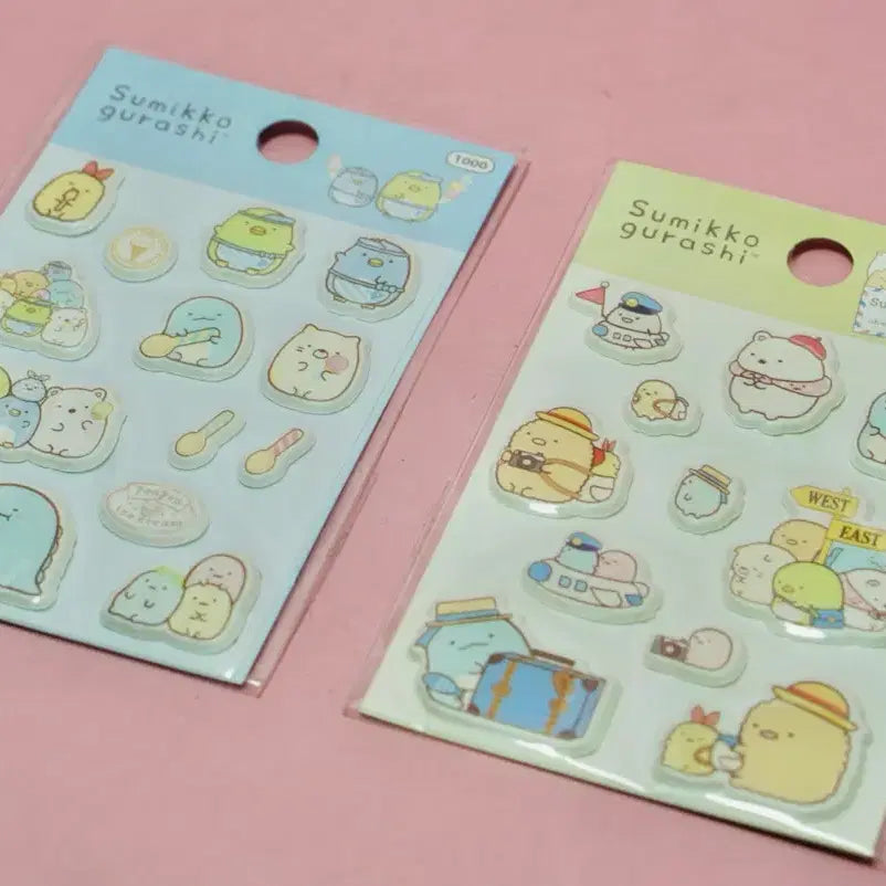 [BUNJANG] Sumikko Gurashi Sticker Set (2 Types) / 스밋고쿠라시 스티커 다꾸 새제품 2종 세트