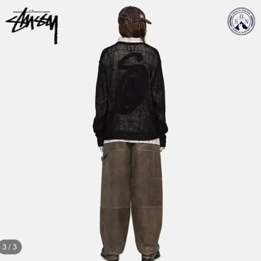 [BUNJANG] Stussy Loose Knit Sweater Black L / 스투시 루즈 니트 스웨터 블랙 L