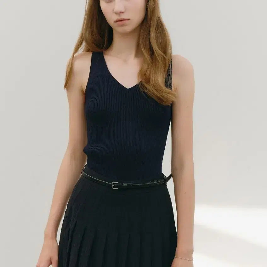 [BUNJANG] Sie Heidi Sheer Pleated Skirt Navy Standard Size S / 시에 sie 헤이디 시어 플리츠 스커트