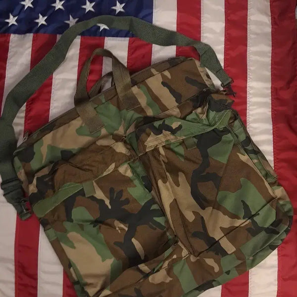 [BUNJANG] US Army AH-64 Apache Pilot Woodland Helmet Bag (Extra Large) / 오리지날 초대형 미육군 우드랜드 아팟치 AH-64 플라이어 조종사 헬멧백