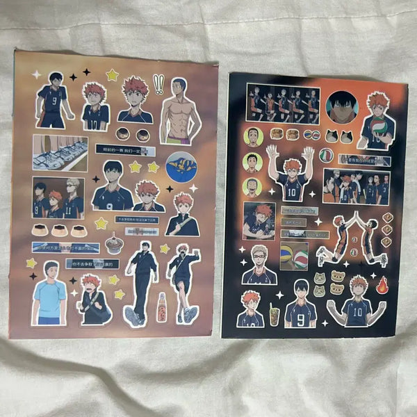 [BUNJANG] Haikyuu!! Karasuno High School "Team" Die-Cut Sticker Bundle Set / 일괄) 하이큐 카라스노 경기 칼선 스티커 씰스 카게야마 츠키시마