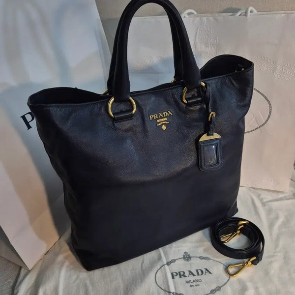 [BUNJANG] Prada Leather Tote and Shoulder Bag / 프라다 레더 토트앤 숄더백