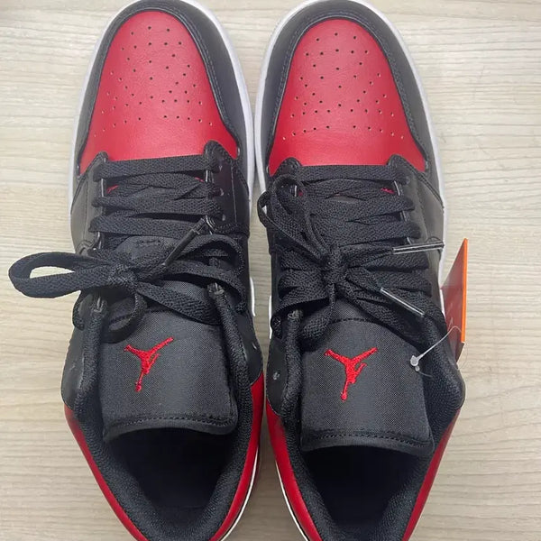[BUNJANG] Air Jordan 1 Low Black Red Sneakers / 에어조던1 로우 블랙 레드 스니커즈