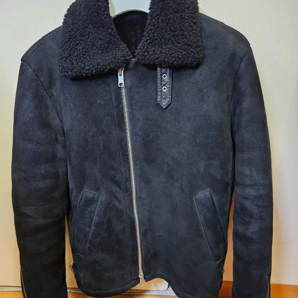 [BUNJANG] Allsaints Dekley Real Lambskin Nubuck Biker Jacket / 95 M) 올세인츠 Allsaints 데클리 리얼 양가죽 누벅 무스탕