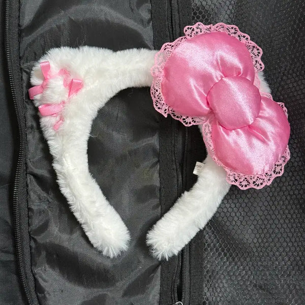 [BUNJANG] Sanrio Hello Kitty Cat Ear Headband / 산리오 키티 카츄샤 고양이 머리띠 정품