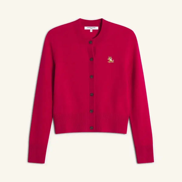 [BUNJANG] Maison Kitsuné Fox Head Lambswool Cardigan / 메종키츠네 폭스헤드 램스울 가디건