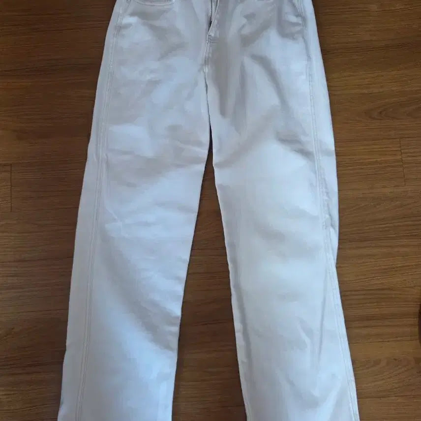 [BUNJANG] Topi Wide Denim Pants (Ivory, M) / 토피 와이드 데님 팬츠 (아이보리 M)