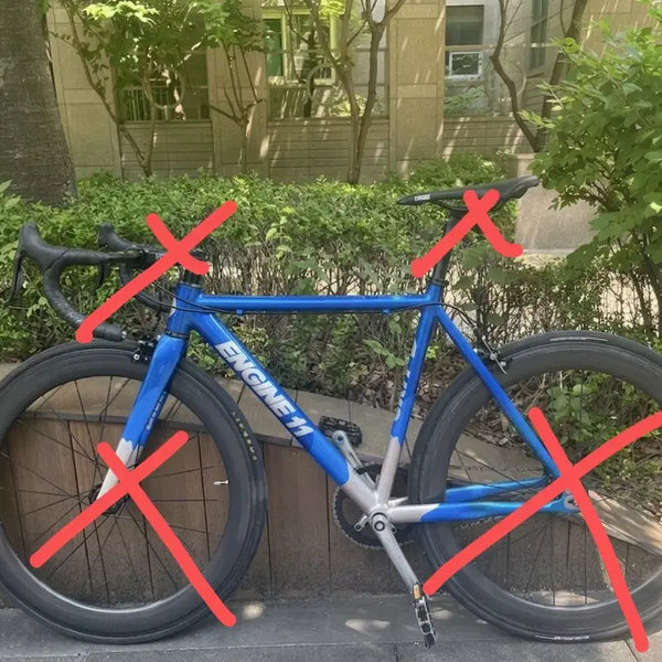 [BUNJANG] Engine11 Crit-D Candy Blue Frame Set Bicycle / 엔진11 크릿디 캔디블루 준반차 판/대 브레이크 있음