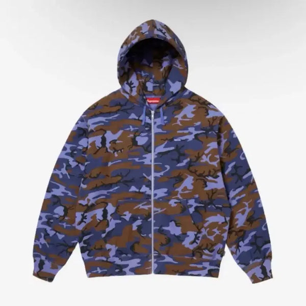 [BUNJANG] Supreme Small Box Zip-Up Hoodie Blue Camo M / 슈프림 스몰 박스 집업 후드 스웨트셔츠 블루 카모 M사이즈