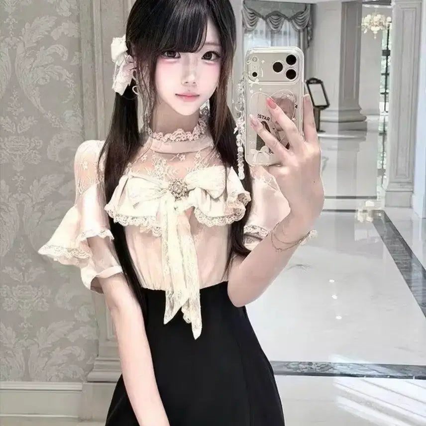 [BUNJANG] Liz Lisa Romantic Blouse Dress / 스나계 초히메사마 로맨틱블라우스드레스 품절템 리즈리사스다이넬깔일브일녀