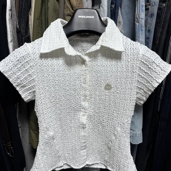 [BUNJANG] Koiseio Knit Short Sleeve T-Shirt / 코이세이오 니트 반팔