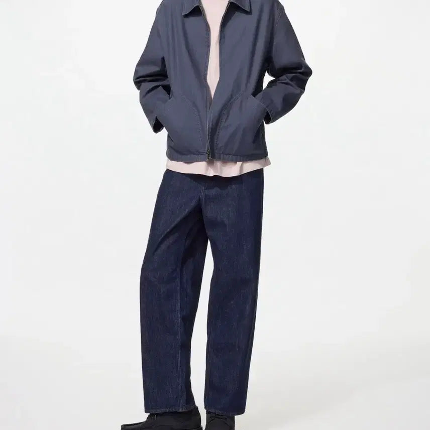 [BUNJANG] Uniqlo Wide Straight Jeans Navy 31 / 유니클로 와이드 스트레이트 진 네이비 31