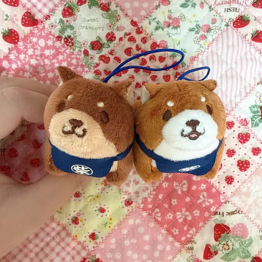 [BUNJANG] Shiba Inu Plush Keychain Set of 2 / 시바견 인형 키링 2개 세트