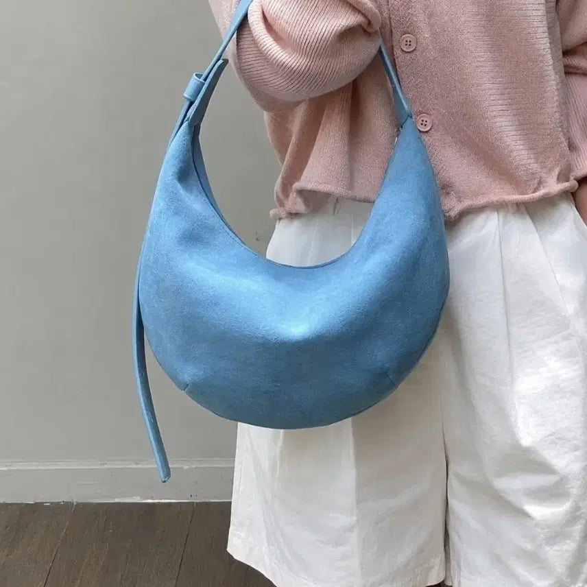 [BUNJANG] Suede Hobo Bag / 스웨이드 호보백
