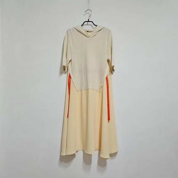 [BUNJANG] Sisley Linen Hooded Dress Beige / 시슬리 린넨 후드원피스