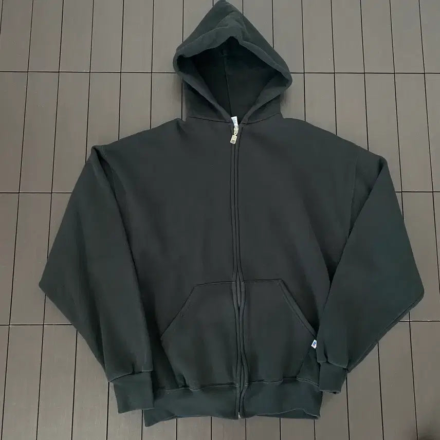 [BUNJANG] Russell Athletic 90s Vintage Black Hoodie Zip-Up / (L) 90s 빈티지 러셀 후드집업 블랙