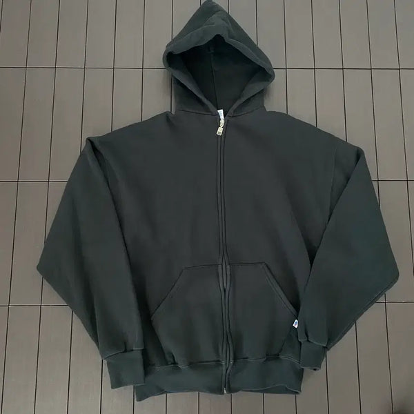 [BUNJANG] Russell Athletic 90s Vintage Black Hoodie Zip-Up / (L) 90s 빈티지 러셀 후드집업 블랙