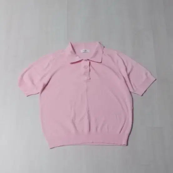 [BUNJANG] Pink Knit Polo Shirt / 여름니트 카라티