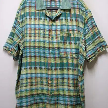 [BUNJANG] Missoni Italian Knit Collar Cotton Shirt / 미쏘니 이태리산 니트카라 면셔츠남방 택50